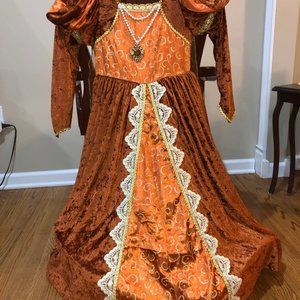 Girl's Brown Princess Halloween Costume Dress